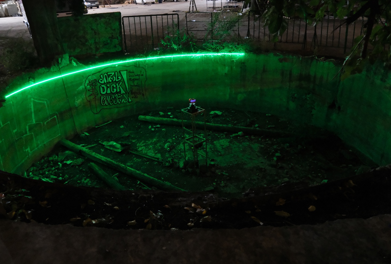 Peter Vink, POOL, 2026, site-specific light installation, Tbilisi, Georgia, Tbilisi Architecture Biennial