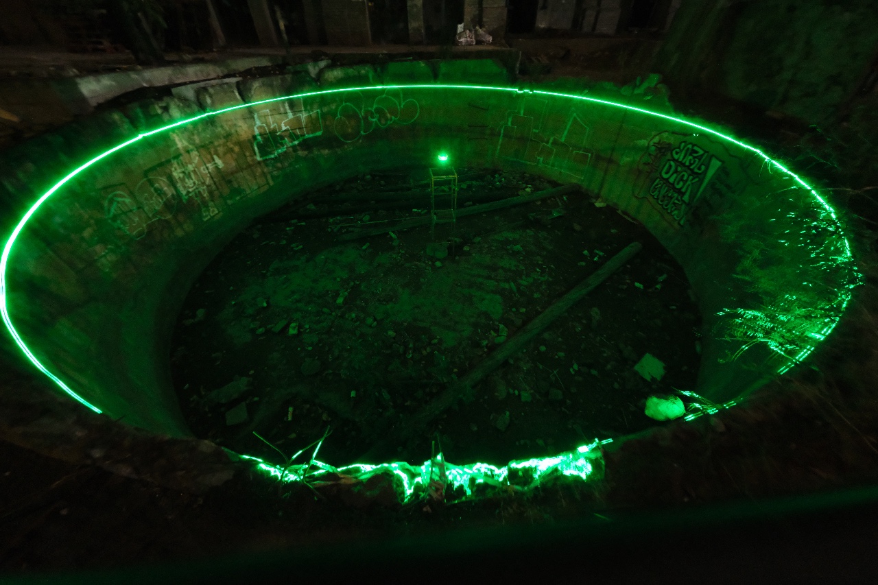Peter Vink, POOL, 2026, site-specific light installation, Tbilisi, Georgia, Tbilisi Architecture Biennial